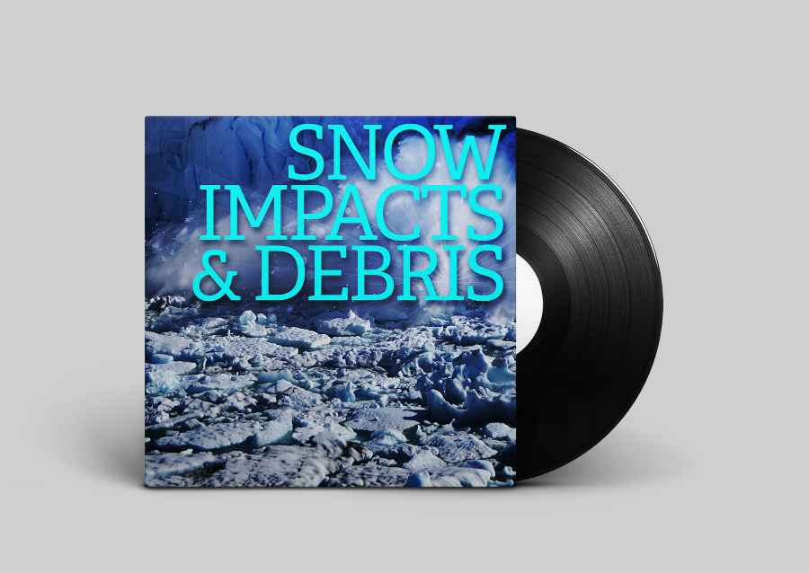 Snow Impact sound effects and snow impact and snowball sfx sound library recorded with snow debris and more by Silverplatter Audio.