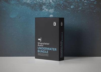 Underwater sound effects library bundle with submerged bubbles movement and splashes hydrophone recordings high resolution.