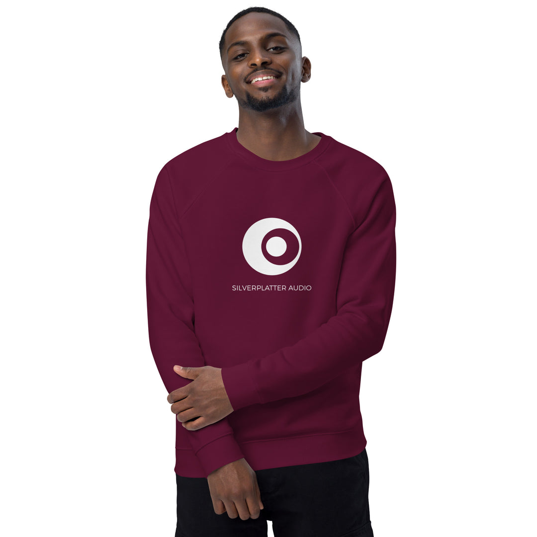 Silverplatter Audio unisex organic raglan sweatshirt