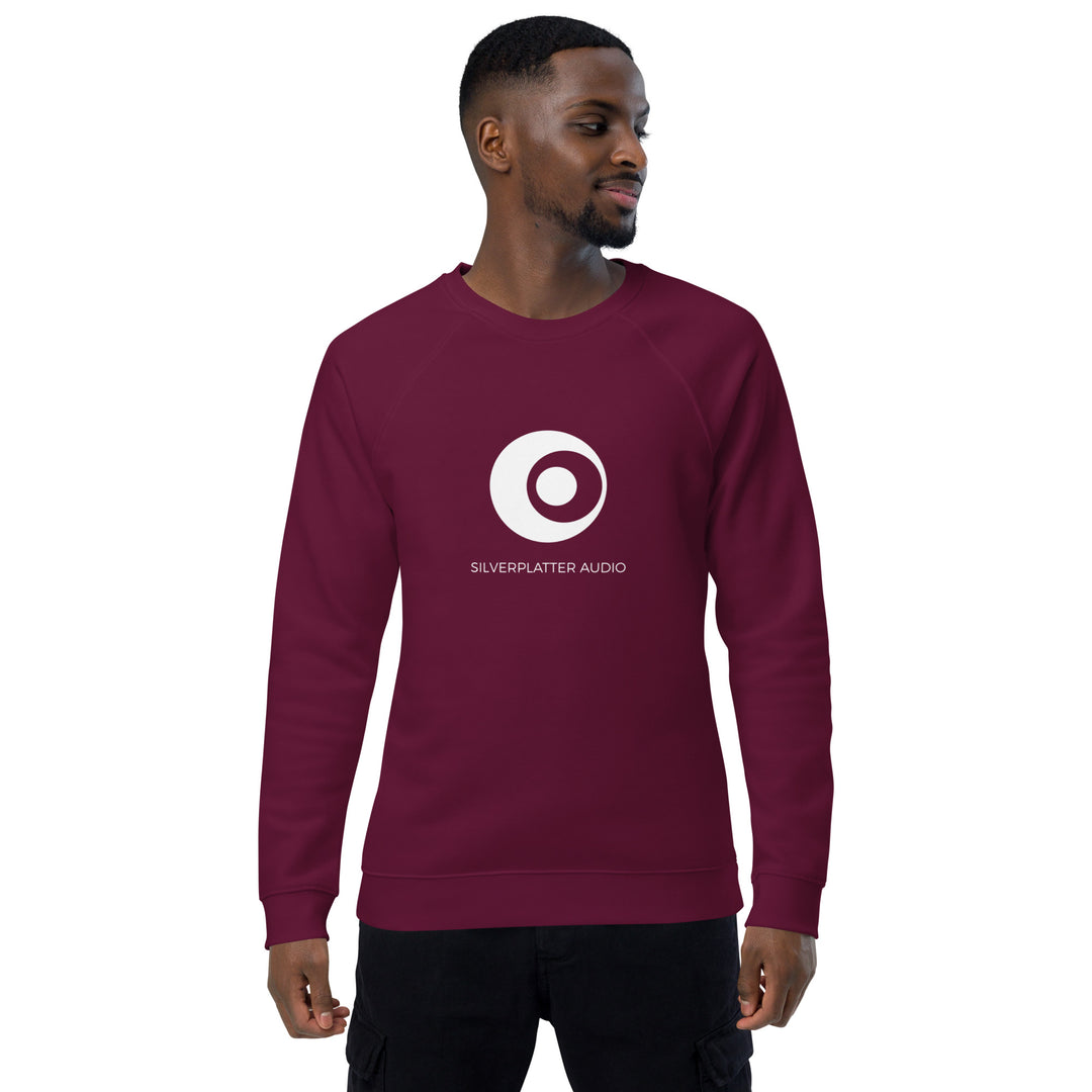 Silverplatter Audio unisex organic raglan sweatshirt